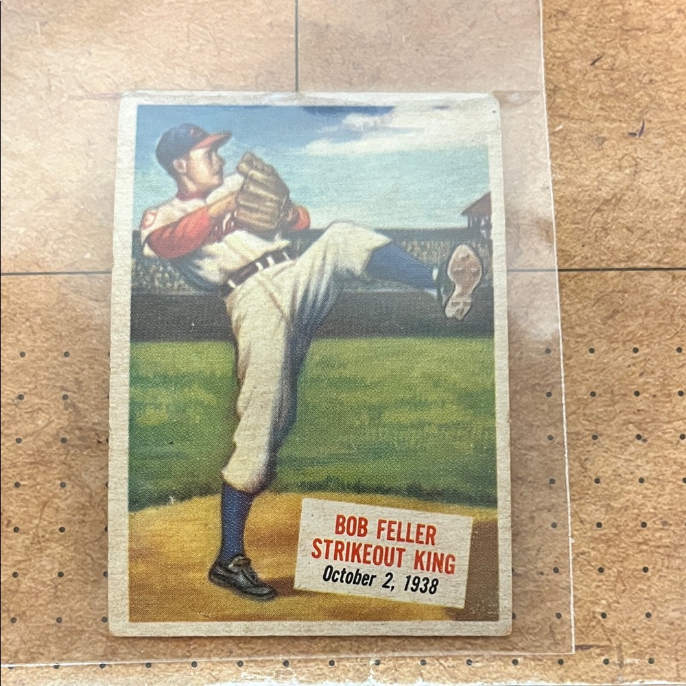 Bob Feller Strikeout Record Trade Card